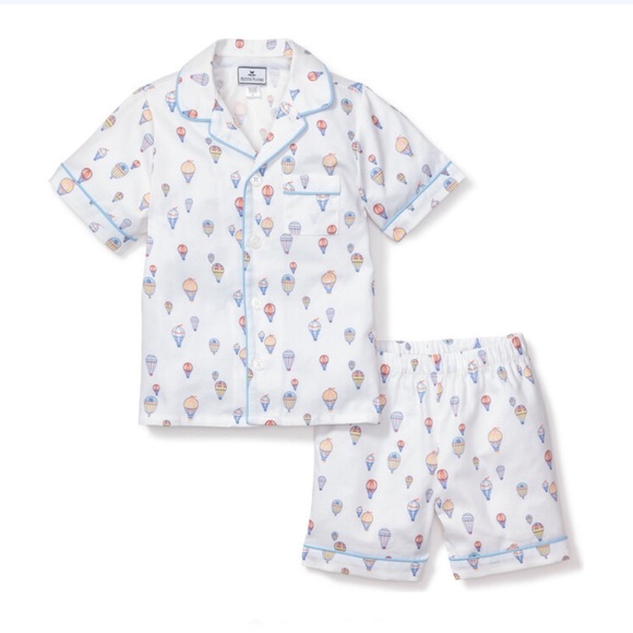 Petite Plume Bon Voyage Balloon Pajama Set Fire Resistant Chemical Free Size 4 - Picture 1 of 7